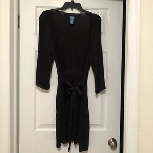 Simply Vera-Vera Wang Black Lightweight Robe Small